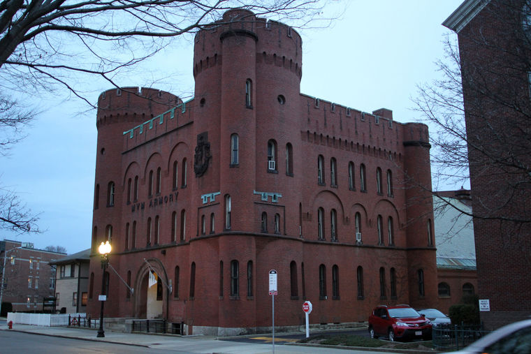 Brick armory building on south common street in Lynn