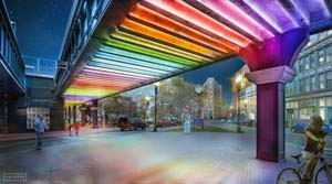 The proposed lighted Central Square underpass.