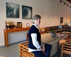 Pick Up Modern & More owner Laurence Elizabeth Howard in her new store in downtown Lynn.