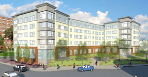 Rendering of a proposed residential development on Washington Street across from North Shore Community College.