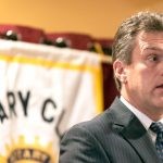 Massachusetts Secretary of Housing and Economic Development Jay Ash speaks about state housing and economic development in Lynn and Massachusetts as he addresses the Rotary Club of Lynn on Thursday.